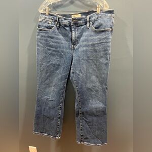 Madewell Mid rise kick out crop sz 32p